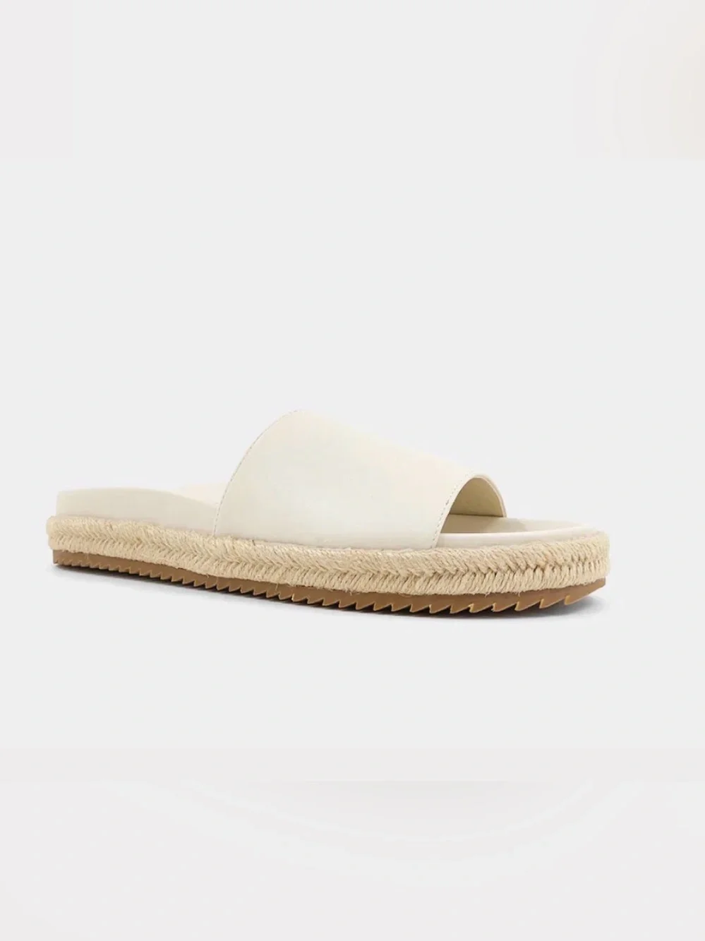 SHU SHOP Women's Crisanta Bone Sandal Slip On Slipper Bone 8.5 Off White Comfy